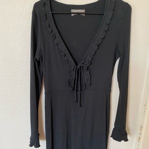Urban Outfitters Black Ruffle Dress